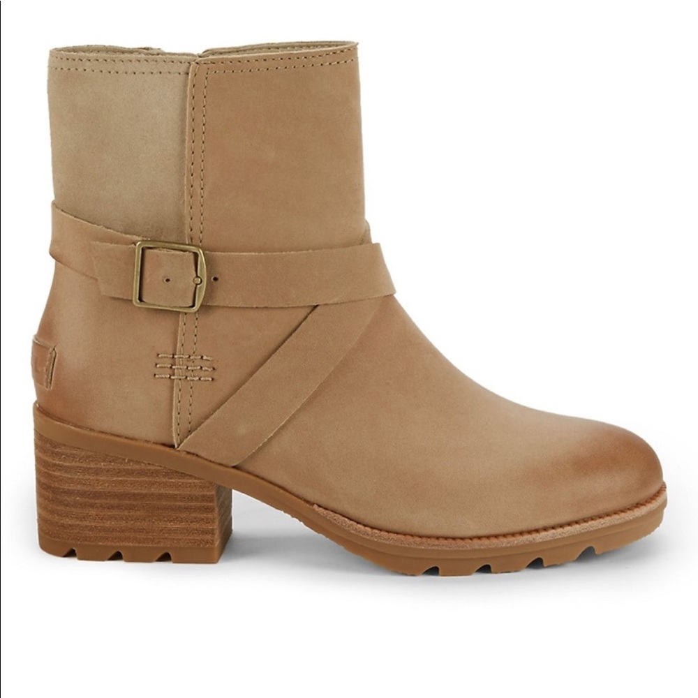SOREL CATE LEATHERS BUCKLE WATERPROOF SANDY BOOT SIZE:9 - Picture 3 of 8